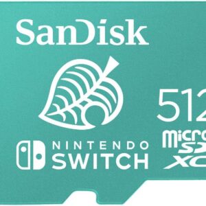 SanDisk 512GB Nintendo V30 100MBs MicroSDXC Memory Card and Adapter