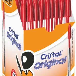 BIC Cristal Red Medium Ballpoint Pen Pack of 50