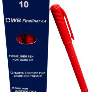 Fineliner Pen 0.4mm Red