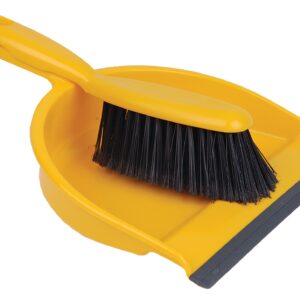 Dustpan and Brush Set Soft Bristle Yellow (1)