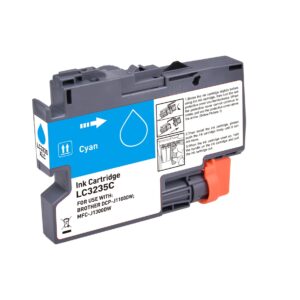 Compatible Brother LC3235XLC Hi Cap Cyan Ink Ctg 52ml Ink 5000 Pages (No ink level shown)