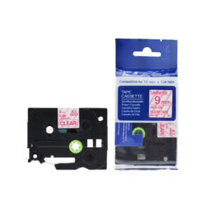 Compatible Brother P Touch TZe-122 Red on Clear also for TZ-122 Label Cassette