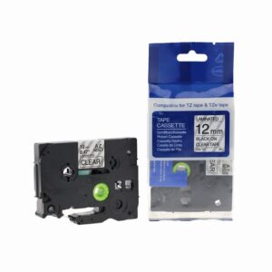 Compatible Brother P Touch TZe-131 Black on Clear also for TZ-131 Label Cassette