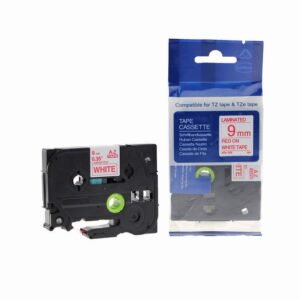 Compatible Brother P Touch TZe-222 Red on White also for TZ-222 Label Cassette