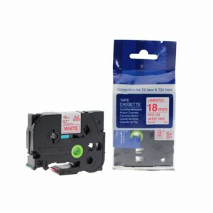 Compatible Brother P Touch TZe-242 Red on White also for TZ-242 Label Cassette