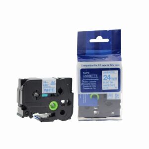Compatible Brother P-Touch TZe-253 Blue on White also for TZ-253 Label Cassette