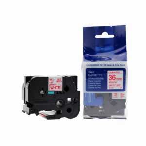 Compatible Brother P-Touch TZe-262 Red on White also for TZ-262 Label Cassette
