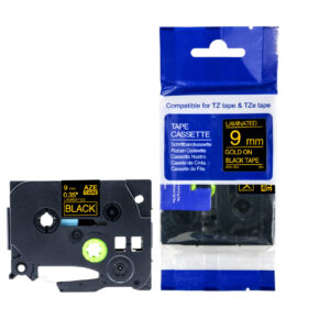 Compatible Brother P-Touch TZe-324 Gold on Black also for TZ-324 Label Cassette