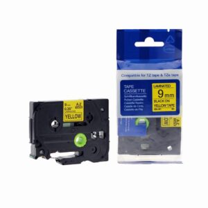 Compatible Brother P Touch TZe-621 Black on Yellow also for TZ-621 Label Cassette