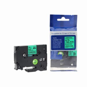 Compatible Brother P-Touch TZe-731 Black on Green also for TZ-731 Label Cassette
