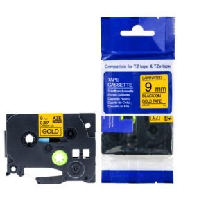 Compatible Brother P-Touch TZe-821 Black on Gold also for TZ-821 Label Cassette