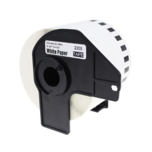 Compatible Brother DK22205 Continuous Length Paper White Tape Roll
