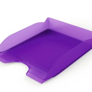 Durable NEW Letter Tray Clear Purple