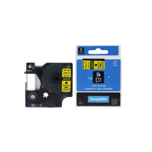 Compatible Dymo 45018 Black on Yellow S0720580 Labelling Tape Cassette