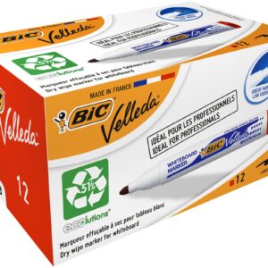 BIC Velleda 1701 Whiteboard Marker Bullet Tip 1.5mm Line Red Pack of 12