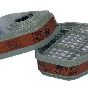 3M A2 Filter For Gases And Vapours White 6055 (Pack of 8)