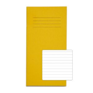 RHINO 8 x 4 Exercise Book 32 Page, Yellow, F8 (Pack of 10)