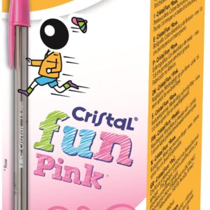 BIC Cristal Fun Pink Ballpoint Pen Large Pack of 20