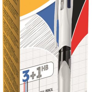 BIC 4 Colours Ballpoint Pen and Mechanical Pencil Pack of 12