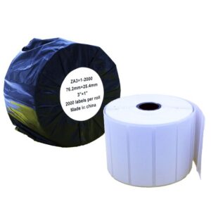 Compatible Zebra 76.2mm x 25.4mm White Address Paper Label Roll - 2000 Labels (ZA3X1-2000) 25mm Core