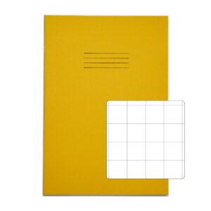 RHINO A4 Exercise Book 64 Page, Yellow, S20 (Pack of 50)