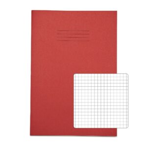 RHINO A4 Exercise Book 80 Page, Red, S5 (Pack of 10)