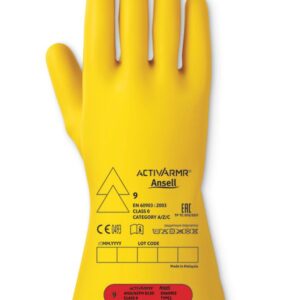 Ansell LOW VOLTAGE ELECTRICAL INSULATING GLOVE (CLASS 0) 9 L