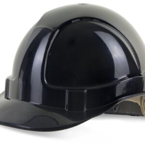 Beeswift Wheel Ratchet Vented Safety Helmet Black