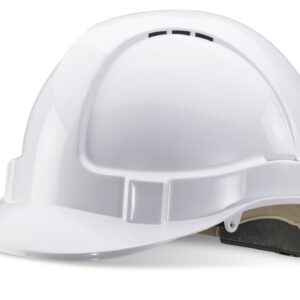 Beeswift Wheel Ratchet Vented Safety Helmet White