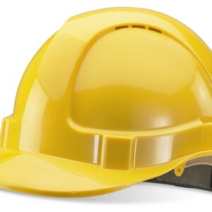 Beeswift Wheel Ratchet Vented Safety Helmet Yellow