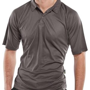 Beeswift B-Cool Wicking Polo Shirt Grey Med