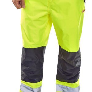 Beeswift Contrast Hi Viz Trousers Saturn Yellow 4XL