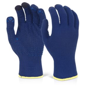 Beeswift Touch Screen Knitted Glove Blue Large Blue 2XL (Box of 10)