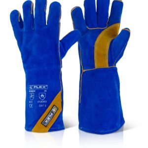 Beeswift Cat2 Blue Gold Hq 16” Welders Gauntlet (Box of 10)