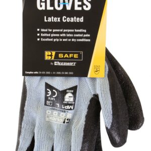 Beeswift B-Safe Builders Latex Glove Black L (Pair)