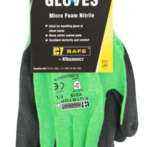 Beeswift B-Safe Kutstop Micro Foam Nitrile Glove Green L (Pair)