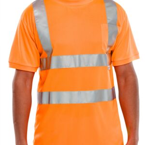 Beeswift Crew Neck T-Shirt Orange 2XL