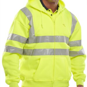 Beeswift Zip-Up Hooded Sweatshirt Saturn Yellow 3XL