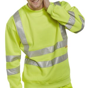Beeswift Hi-Visibility Sweatshirt Saturn Yellow 2XL