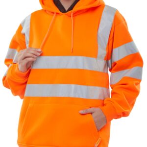 Beeswift Pull On Hoody Sweatshirt Orange M