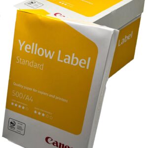 Canon Yellow Label Standard PEFC A4 White Paper Pack of 5 Reams of 500 80GSM