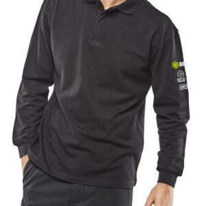 Beeswift Arc Flash Polo Shirt Navy Blue 3XL