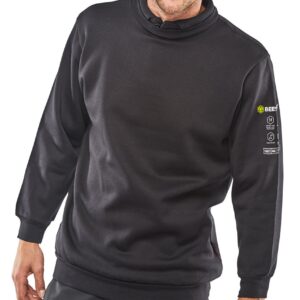 Beeswift Arc Flash Sweatshirt Fire Retardant Xtra Small Navy Blue