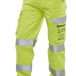 Beeswift High Visibility  Trousers Saturn Yellow / Navy 40T