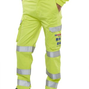 Beeswift High Visibility  Trousers Saturn Yellow 46T