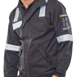 Beeswift Arc Woven Jacket Navy Blue 3XL