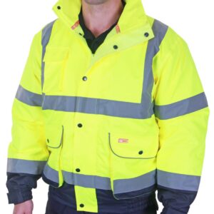 Beeswift Two Tone Constructor Bomber Jacket Saturn Yellow / Navy S