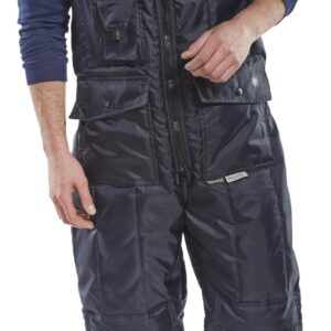Beeswift Coldstar Freezer Bib Trousers Navy Blue M