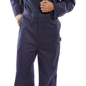 Beeswift Cotton Drill Boilersuit Navy Blue 42
