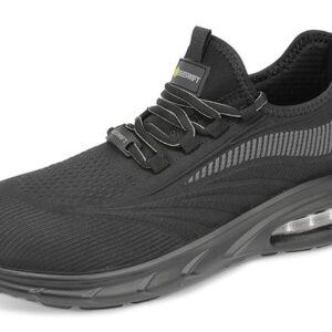 Sutton Composite Black/Grey Fly knit Bubble Sole Trainer S1PL 04/37